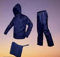 Polyester Solid Rainsuit for Men (Black, XL)